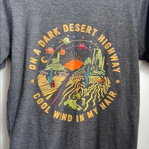 Gray Graphic T-Shirt with Colorful Design